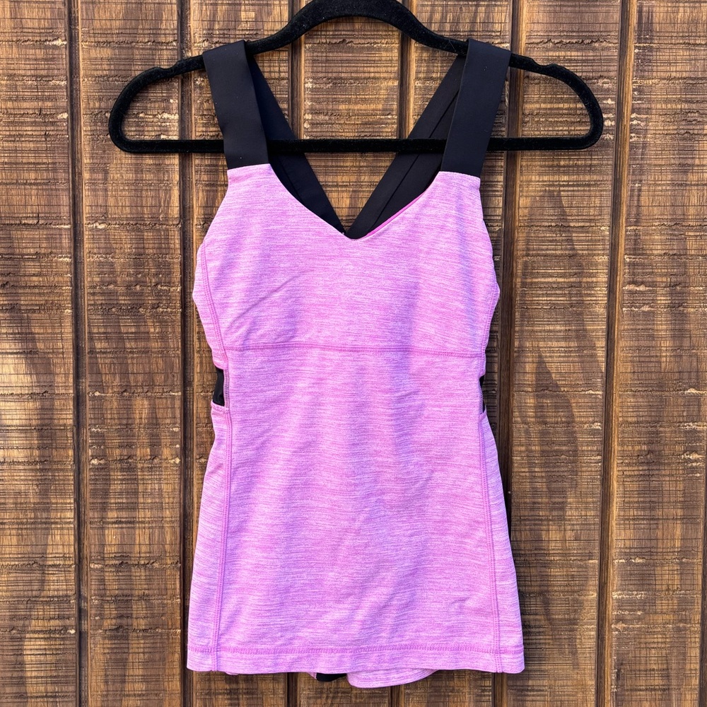 Lululemon Lavender & Purple Strappy Athletic Tank Top